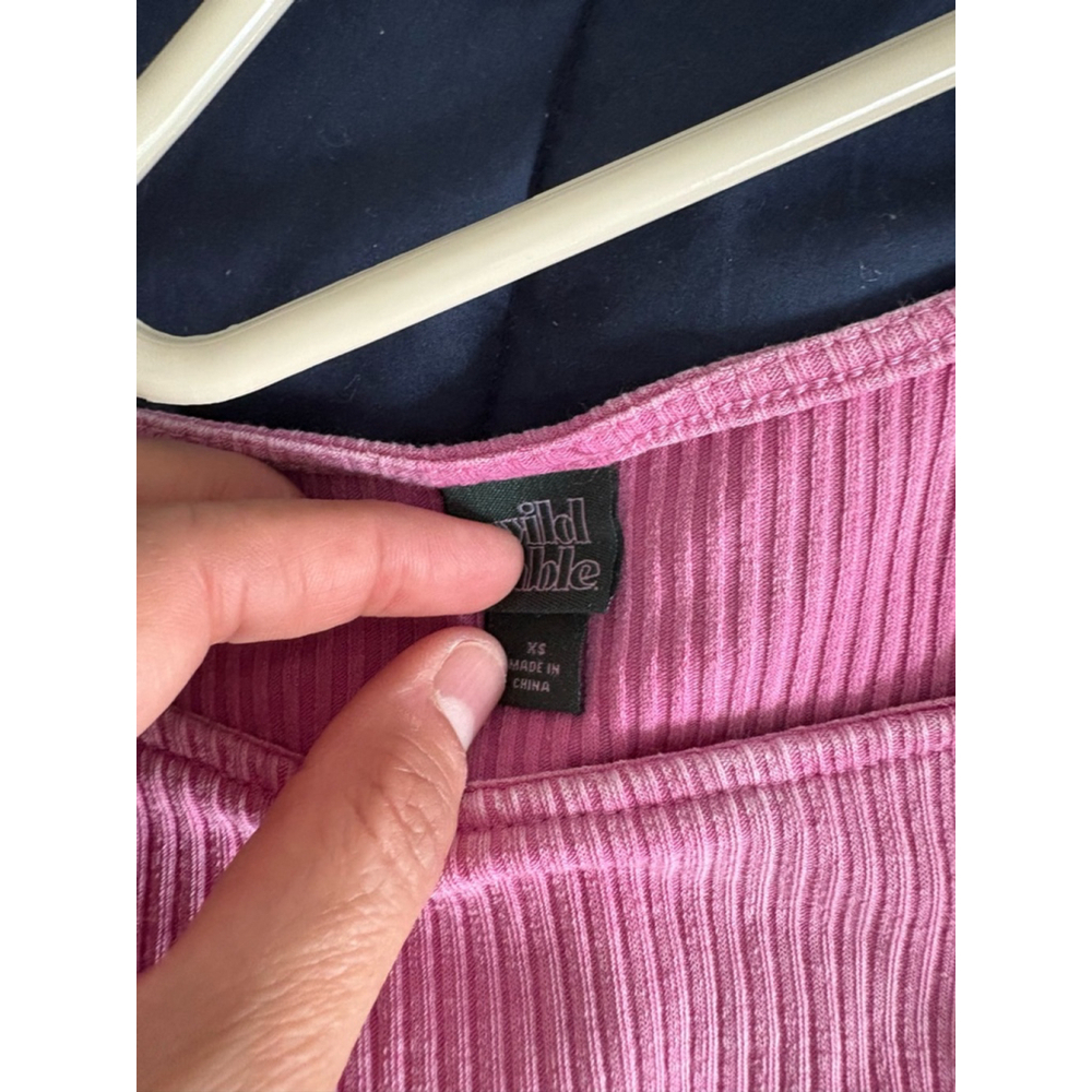 Wild Fable pink ribbbed cropped Tank Top Size XS - Picture 4 of 4